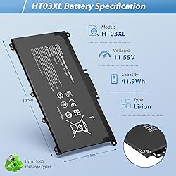 COWOOGMZ HT03XL L11119-855 Battery Replacement for