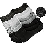 Mens Toe Socks Cotton Running Five Finger Crew Socks Cotton