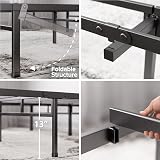 Zinus Justin Double Bed Frame 4ft6 135 x 190 cm Steel Slat Support Black view 2