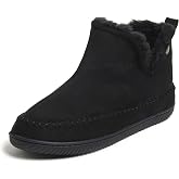 Dearfoams Men's Memory Foam Indoor House Slippers Brixen Ankle Boot House Shoes - Gifts for Men