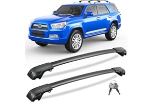 KINGGERI Roof Rack Cross Bars Compatible with Toyota 4runner 2010-2024 with Raised Side Rails, 220lbs Lockable Heavy Duty Aluminum Roof Rails Crossbars Luggage Accessories