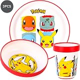 Stor Pokémon 3pc Bicolor Premium Kids Dinner Set Plate Bowl Tumbler BPA Free view 6