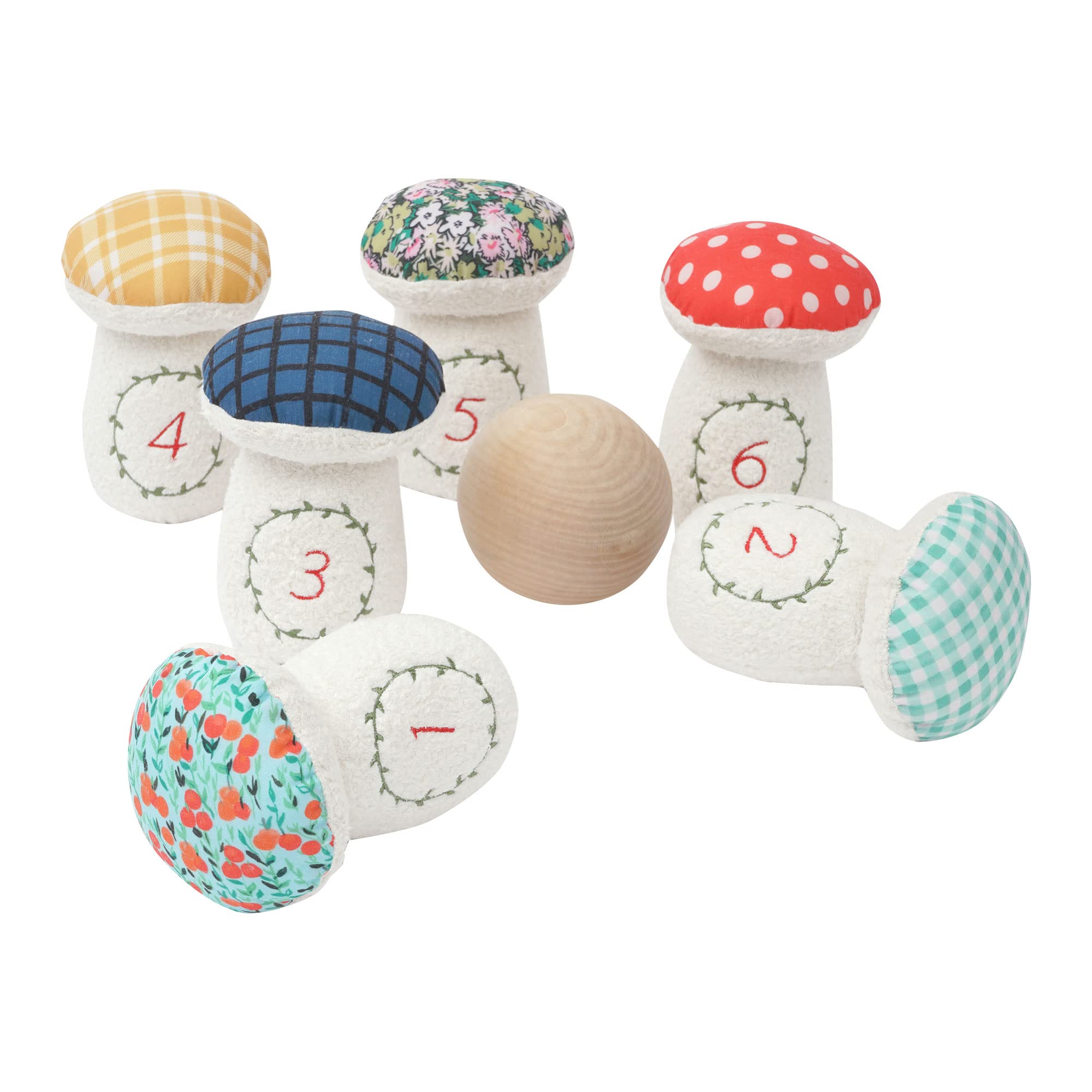 Manhattan Toy 345190 Decorative 8-Piece Soft Toadstool Junior Bowling Set for Kids 3 Years and Up, Multicolour