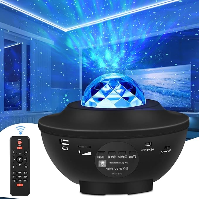 GREPRO Star Projector, Galaxy Night Light Projector with LED Nebula