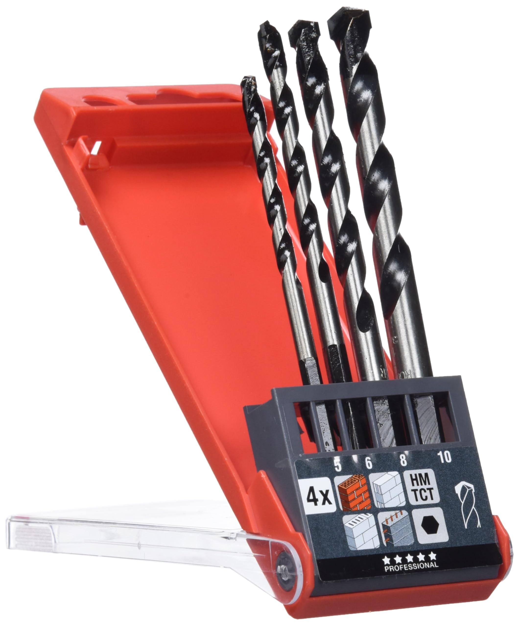 kwb Super Rocker Concrete Drill and Masonry Drill Set - Drill Set, 4 Pieces, with Hexagonal Shank — image 1