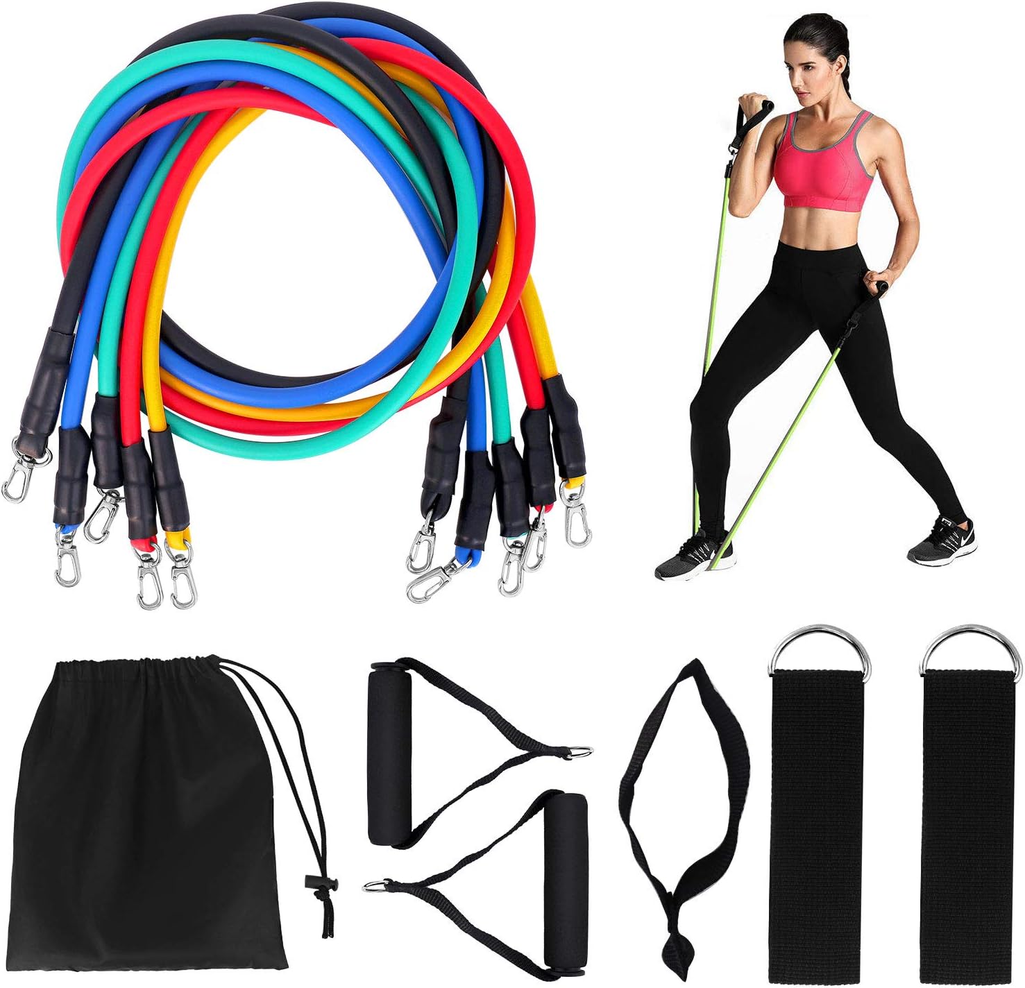 PINGLISS Resistance Bands, Exercise Bands Man Woman,22 Pack