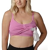 Kindred Bravely Sublime Sleep Pumping Bra Hands Free, Adjustable Pumping & Nursing Bra with EasyClip for All Breast Pumps (Soft Fuchsia, Small)