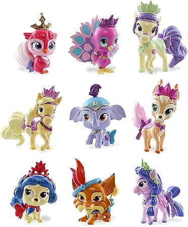 Amazon プリンセスのロイヤルペット フィギュア アリエル トレジャー ラプンツェル ブロンディ シンデレラ パンプキン 白雪姫 ベリー ジャスミン スルタン ベル ティーカップ オーロラ ビューティ 9個セット ディズニー Disney Princess Palace Mini Pets 並行
