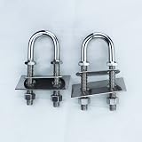 thumbnail image 2 of Marine Stainless Steel Stern Bow Eye Tie Down – 5" U-Bolt For Boat/Yacht/Kayak (2 Pack) 2 of 6
