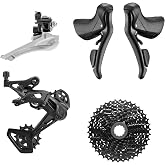 microSHIFT Sword Black 2x9-Speed Groupset - Includes Brake/Shifters, Front Derailler Braze-On, Rear Derailleur Long Cage, 11-38t Cassette, Crankset Not Included