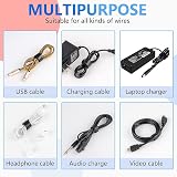 Armiz 100 x Reusable Cable Straps Black Adjustable Hook & Loop 12mm x 150mm view 4