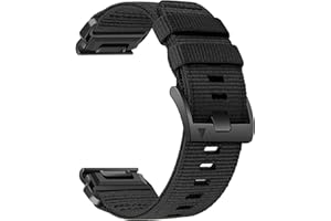 Abanen Rugged Nylon Watch Bands for Garmin Fenix 7X / Fenix 6X / Fenix 5X/Enduro 2, Quick Fit 26mm Adjustable Woven Nylon Sports Wrist Strap with Stainless Steel Clasp for Tactix 7 Pro, epix Pro 51mm