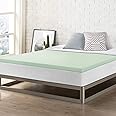 Best Price Mattress 2 Inch Ventilated Memory Foam Mattress Topper, Calming Green Tea Infusion, CertiPUR-US Certified, Twin