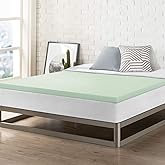 Best Price Mattress 2 Inch Ventilated Memory Foam Mattress Topper, Calming Green Tea Infusion, CertiPUR-US Certified, Twin