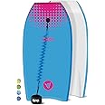 BPS New Zealand ‘Shaka’ Body Board for All Wave Conditions - Lightweight with EPS Core, HDPE Slick Bottom, Body Boards for Beach with Wrist Leash and Plug for Kids and Adults