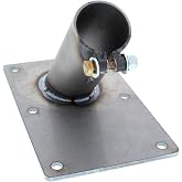 Speedway Motors 50 Degree 1-3/4&Prime; Steering Column Mount for T-Bucket, Universal Hot Rod Firewall Bracket, Steel Angle Mount for 1.75&Prime; Diameter Steering Columns