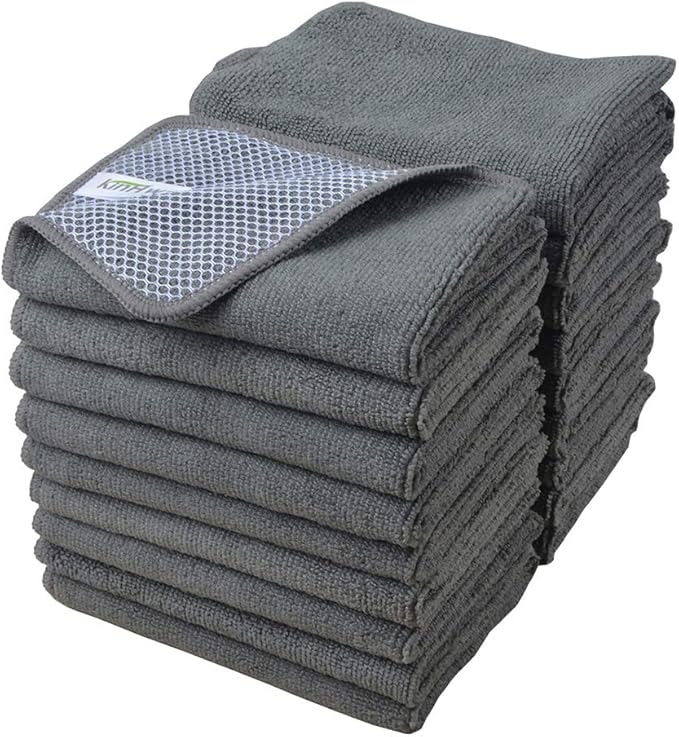 KinHwa Microfiber Dish Cloths Super Absorbent Kitchen Wash Cloth Dish