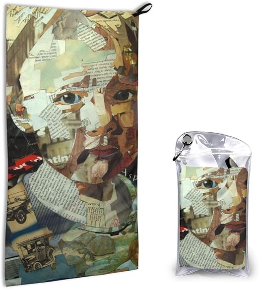 Amazon Co Jp コラージュアートボーイ フェイスタオル 速乾タオル カラビナ 収納バッグ付き おしゃれ スポーツタオル アウトドア 運動タオル 薄くて軽い 瞬冷タオル 40x80cm ホーム キッチン