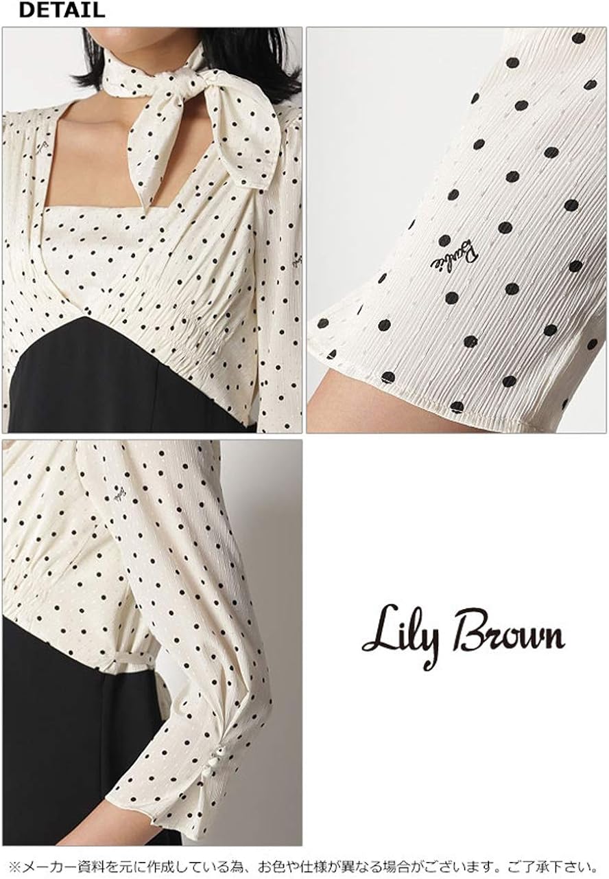 Amazon リリーブラウン Barbieコラボドット切り替えワンピ Lwfo1953 レディース ワンピース チュニック 通販