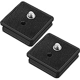TOODOO 2 Pieces 41mm Qr Release Plate, Camera Tripod Ball Head Quick Plate | Camera Tripod Mount, Replacement Compatible with Ambico V0552 V0554, Sunpak 7500 Pro 7500tm 7575, Kalimar Pro-tech V40