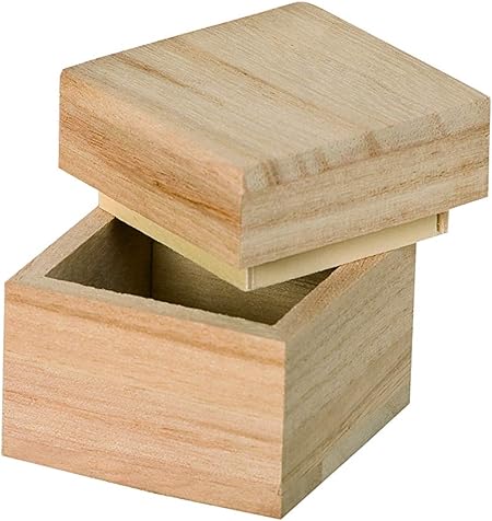 Artemio - Caja (Madera, 5 x 5 x 5 cm, Forma Cuadrada), Color Beige: Amazon.es: Hogar