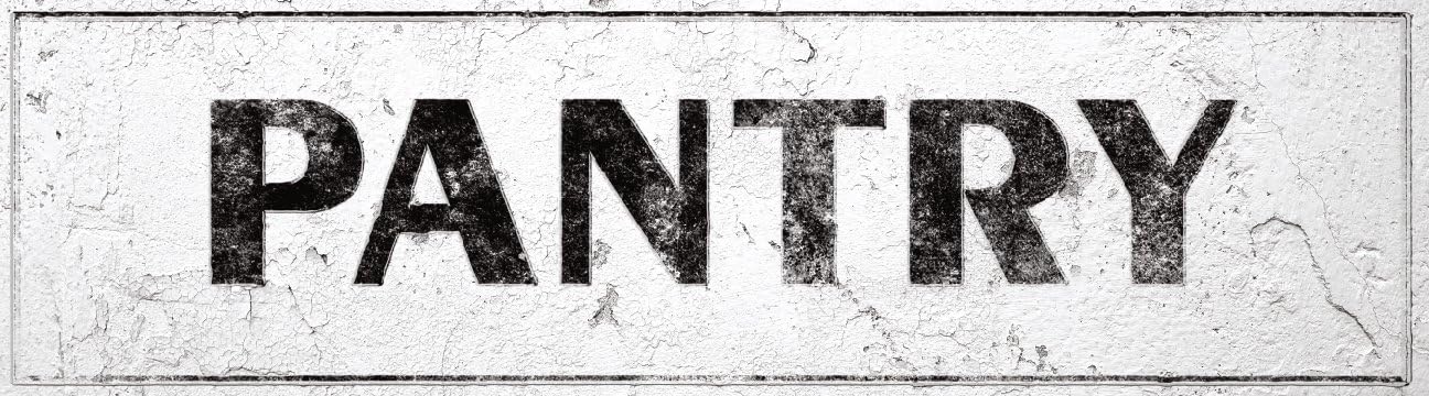 iCandy Combat Pantry Sign Rustic Farmhouse Country Kitchen with Vintage Shabby Chic On 5x18 Aluminum