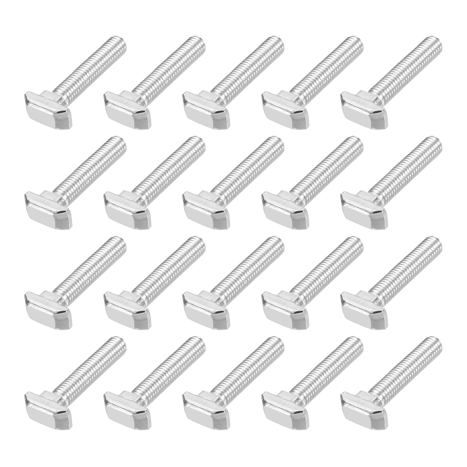 PATIKIL M8x35 Hammer Head Bolt T Screw, 20 Pcs T Slot Drop in Bolt Hammer Head Bolts for 4040 Series European Standard Aluminum Profile