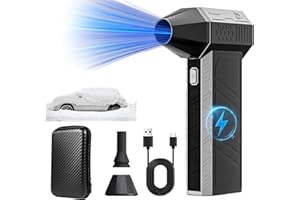 NUBUDOZ Snow Whiz Blower, Mini Electric Snow Blower, 150000Rpm Super Power Turbo Breeze with LED, 3 Gear Adjustable (1PC)