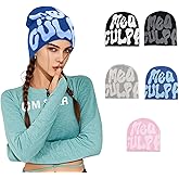 YSNeoBrim Y2k Beanies for Women Man,MEA Culpa Beanie Unique Pattern Design, Y2K Knitted Hat Suitable for All Seasons Wearing
