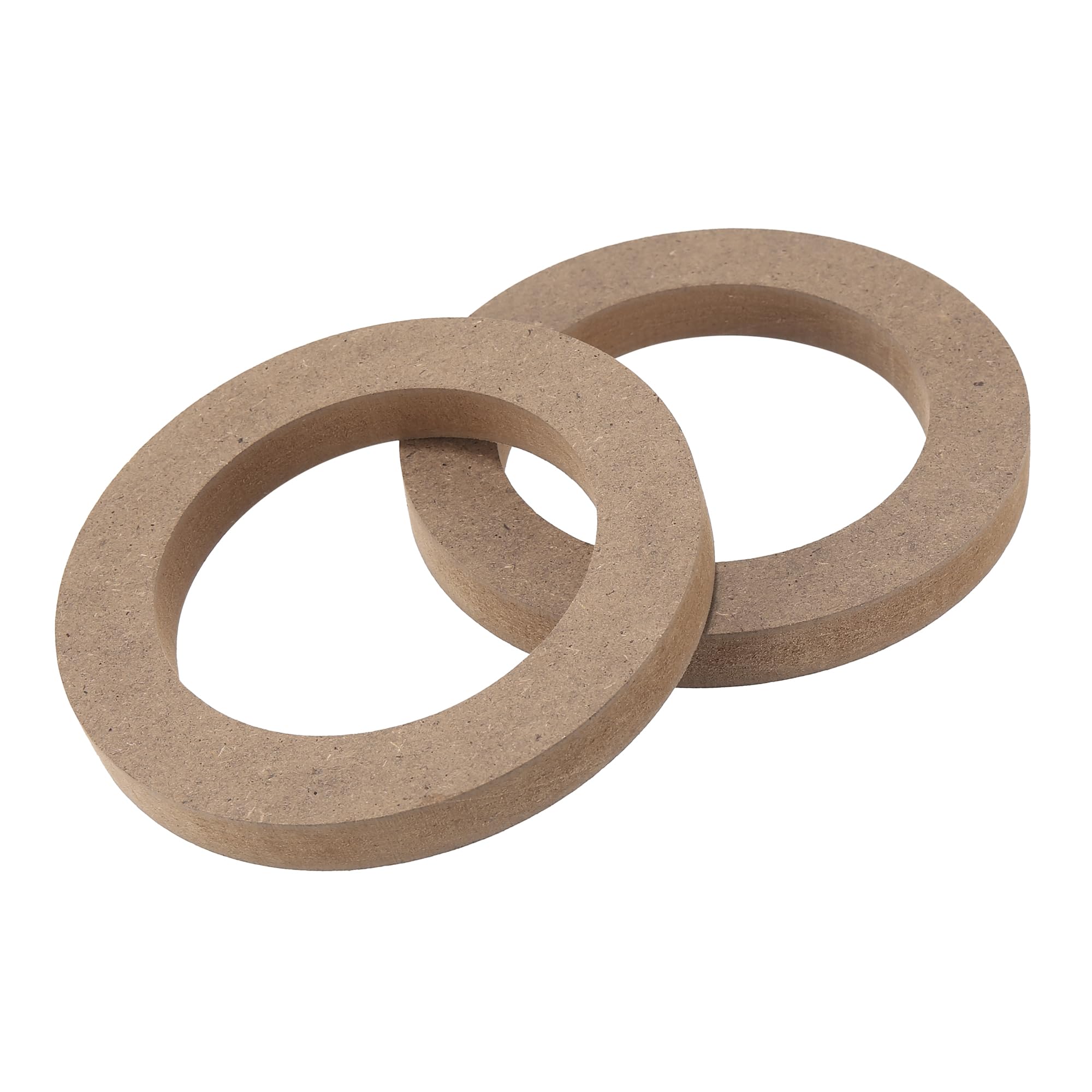 A ABSOPRO Wooden Khaki Car Speaker Subwoofer Mounting Spacer Rings (Set of 2)