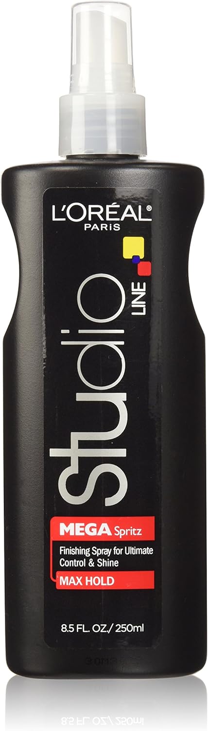 Loreal Studio Spritz Mega Max Hold 8.5 Ounce Pump (251ml) (2 Pack)