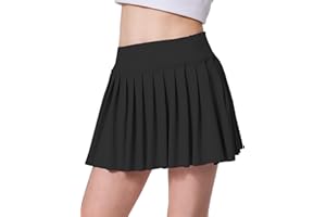 AugIris Girls Pleated Skirt with Shorts Athletic Tennis Skorts School Kids Teen High Waisted Skorts with Pockets