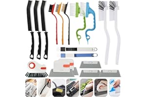CEYAZYE 18Pcs Crevice Cleaning Brush Set, Window Track Cleaner Tools, Multifunctional Groove Gap Cleaning Scrub Brushes Kit f