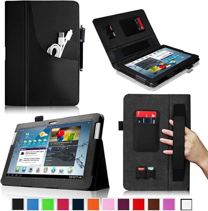 Fintie Folio Plus Leather Case Cover with Elastic Hand