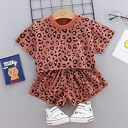 Toddler Baby Girls Leopard Print Summer Clothes Set