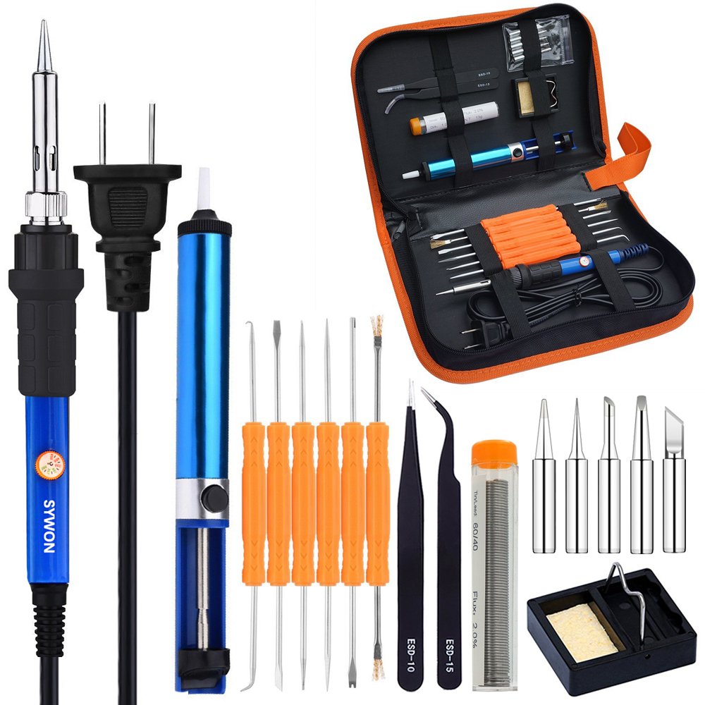 Electric Soldering Iron Kit Set Tips Welding Iron Tweezers Brazing Kits