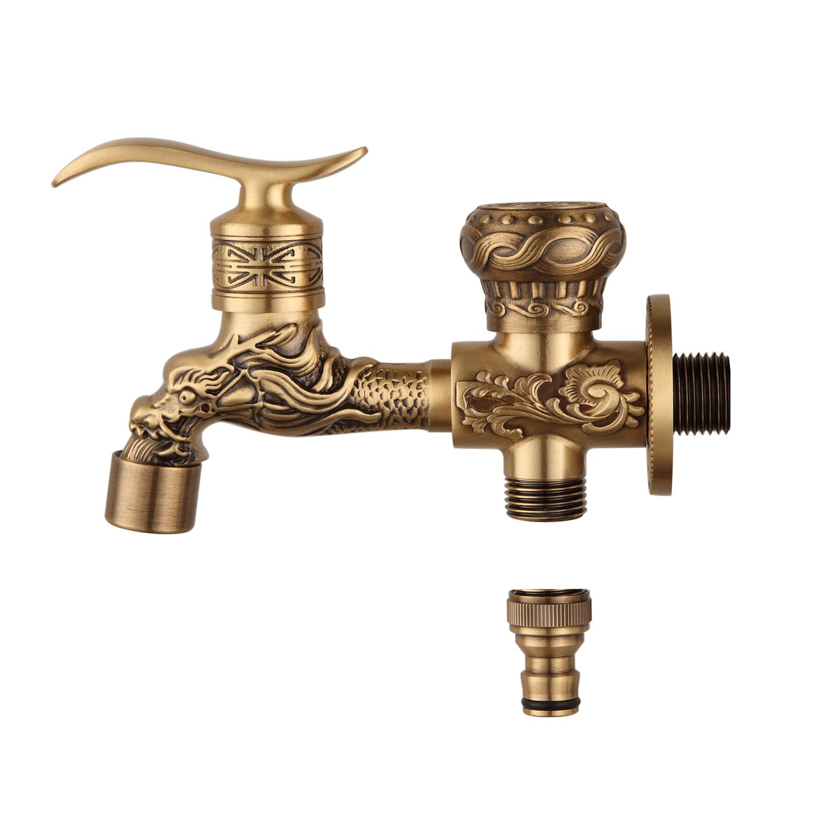 TOLIWEL TWL004CS Outdoor Decorative Dragon Garden Tap Design Outdoor Decorative Antique Cold Wall Tap