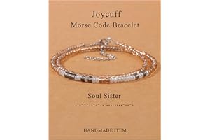 JoycuFF 𝗠𝗼𝗿𝘀𝗲 𝗖𝗼𝗱𝗲 𝗕𝗿𝗮𝗰𝗲𝗹𝗲𝘁𝘀 𝗳𝗼𝗿 𝗪𝗼𝗺𝗲𝗻 Inspirational Gifts Beads Bracelets for Women Encouragement Birthday Gifts for Daughter Sister Niece Granddaughter Mom Best Friend