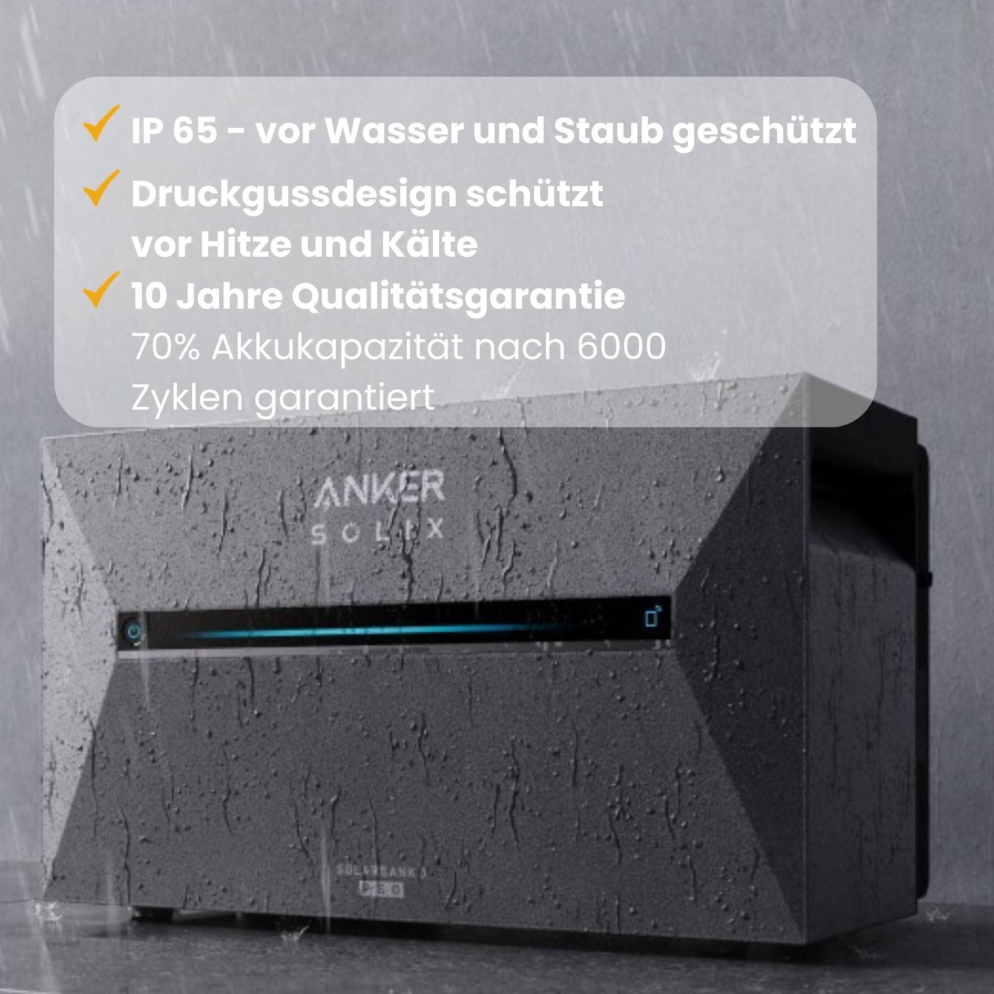 Kleines Kraftwerk 2000W Balkonkraftwerk ohne Halterung inkl. Anker Solarbank 3 Pro | Balkon Kraftwerk mit Speicher 800W komplett Steckdose | Solaranlage Komplettset | 4x500Wp bifaziale Solarmodule 4
