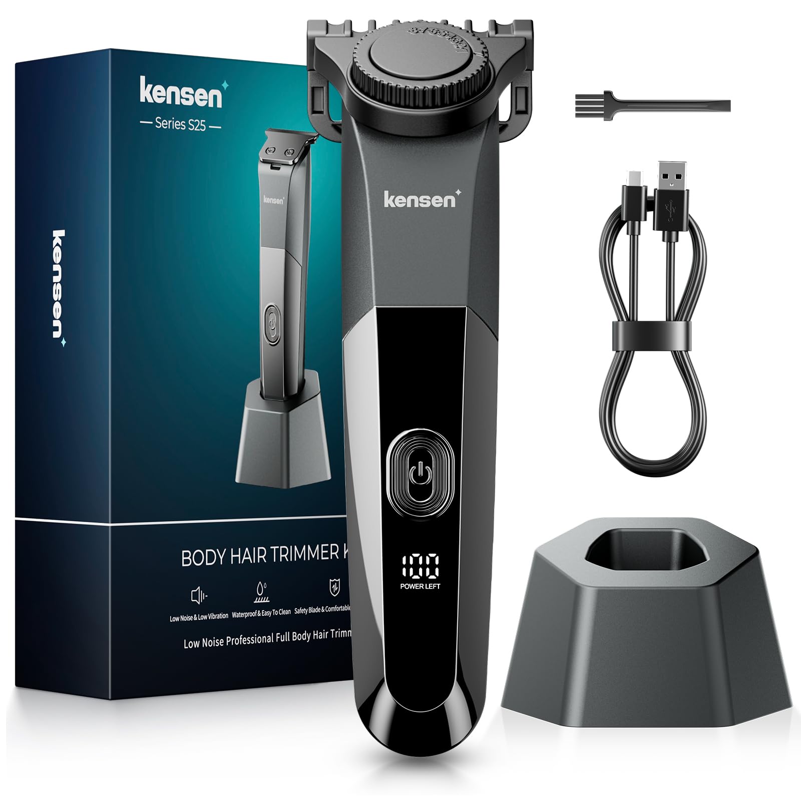 Photo 1 of Body Hair Trimmer for Men,kensen Electric Groin & Pubic Hair Trimmer,Rechargeable Ball Shaver Groomer,Mens Body Groomer Kit for Privates,Waterproof, Cordless for Wet/Dry Use