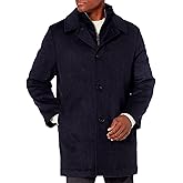 Adam Baker Men's Wool Coat | Classic Fit, Single-Breasted Overcoat | Big and Tall Winter Coats for Men | Wool Blend Jacket