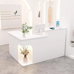 SUZEPER Modern Reception Desk Counter