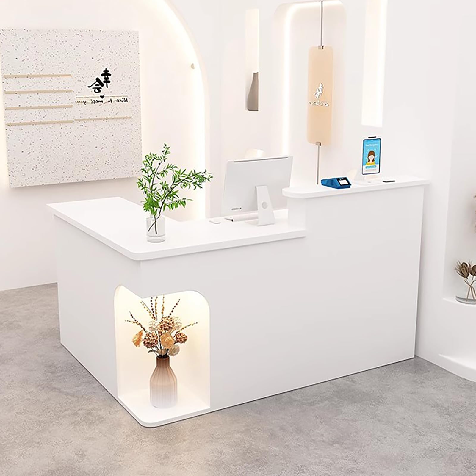 SUZEPER Modern Reception Desk Counter