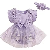 Newborn Baby Girl Summer Dress Ruffle Sleeveless Floral Embroidery Romper Dress Headband Beautiful Clothes Set