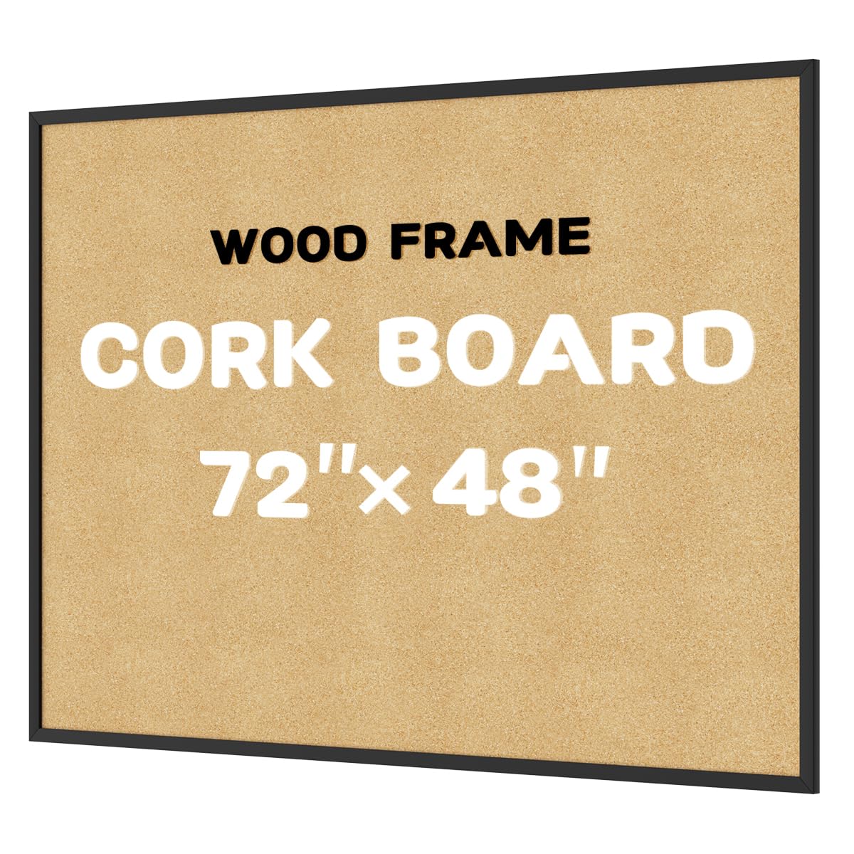 Photo 1 of **MAJOR DAMAGE**
INNOVART Extra Large Cork Bulletin Board 72" X 48" with 40 Push Pins, Corkboard with Natural Wood Frame, Notice Board for Wall, Wall Mount Framed Pin Board for Home, Office, School