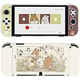 GeekShare Cute Protective Case for Switch OLED Slim Cover Case Hard PC Protective Shell Compatible with Switch OLED - Team Ti