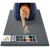 Muddy Mat&reg; | Cat Litter Mat 18"x28", Litter Trapping Mat, Super Absorbent Scatter Control, Soft on Paws, Slip Resistant Washable Kitty Litter Mat, Traps Litter, Protects Floors, Charcoal