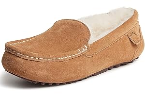 Dearfoams Women's Fireside Water Resistant Mel Shearling Moccasin Slipper