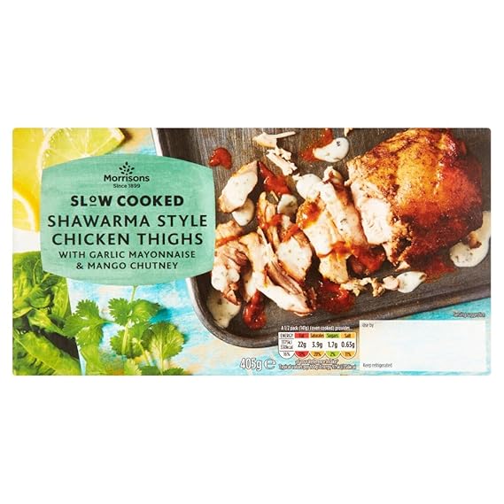 Morrison's Slow Cooked Shawarma Style Chicken Thighs with Garlic