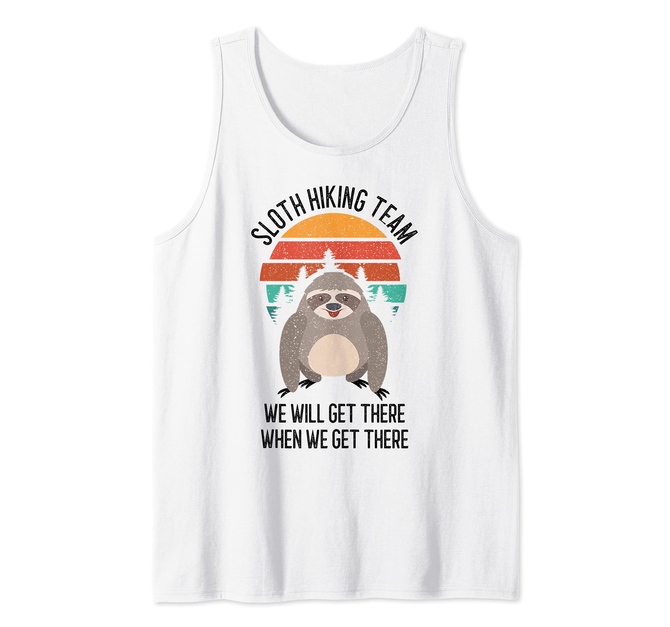 Camping Sloth Hiking Team Summer Vacation Mountain Climbing Tank Top